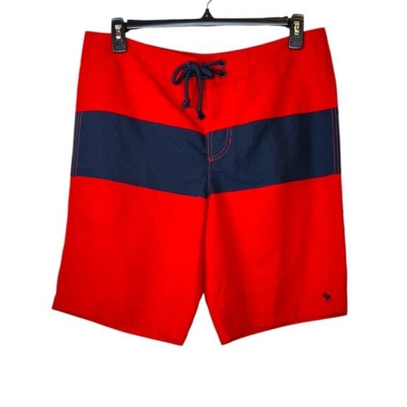 A&F Water Shorts for Pool, Beach, and Board in Red and Blue Size XL - Picture 1 of 11